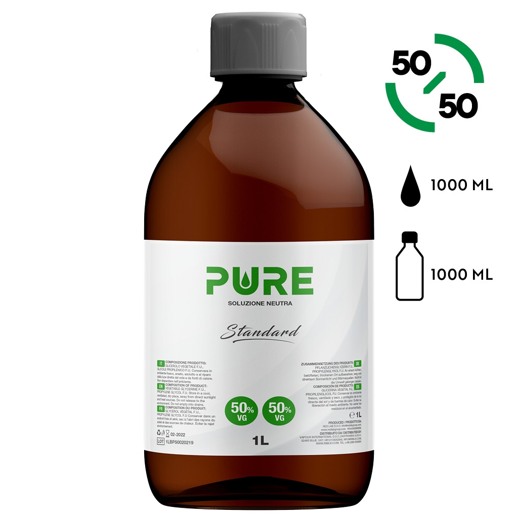 E-LIQUID BASE NEUTRA PURE - STANDARD - 1000 ML - NICOTINA 0 MG